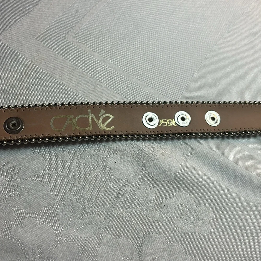 Cache Western Black Silver Bling Belt NWOT M